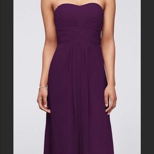 Bridesmaid dress Davids bridal 6 way dress- plum